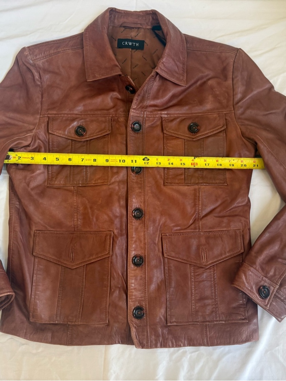 Men's CRWTH "Munro" leather jacket is from the brand's Fall/Winter 2019 Size M